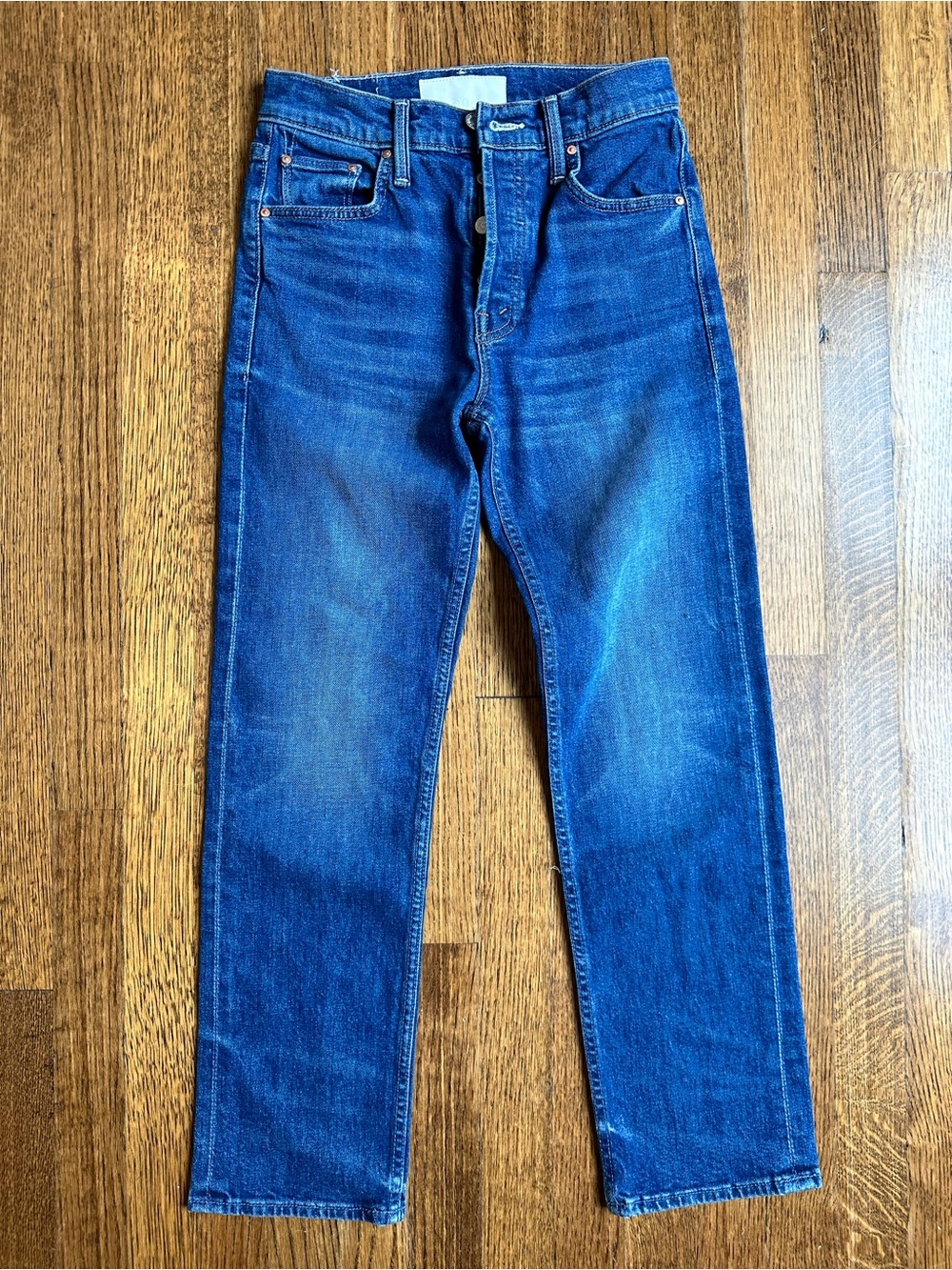 MOTHER The Tomcat Ankle Straight Leg Jeans in Rugby Rodeo